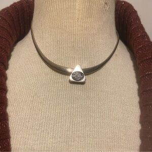 Harley Davidson Stamper Sterling Silver Chocker Clamp Necklace